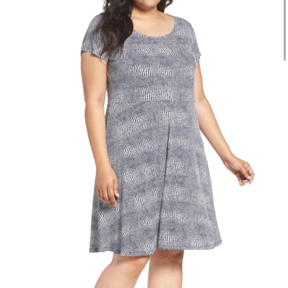 Michaels Kors Zephyr Print Fit & Flare Dress 2X